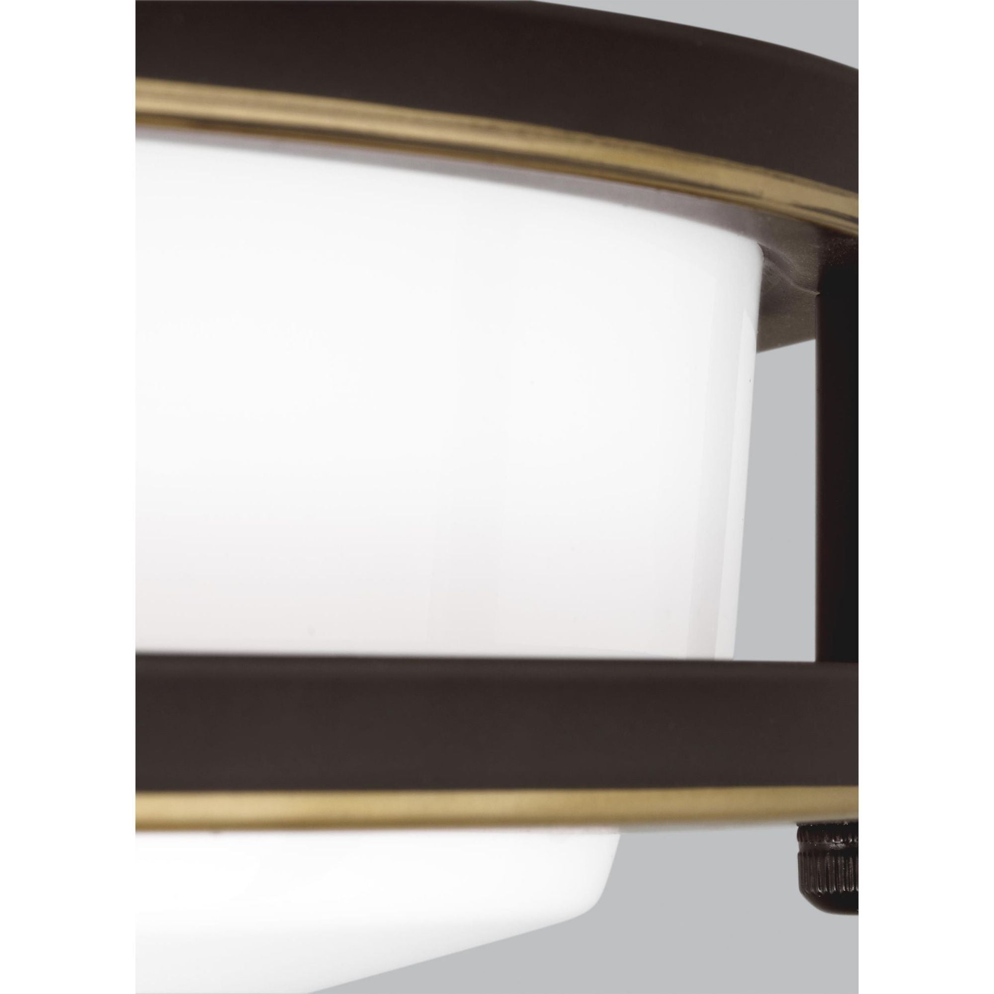 Mahone Oval LED Ceiling Flush Mount Modern Fixture 18" Width 4" Height Steel White Shade in Antique Bronze
