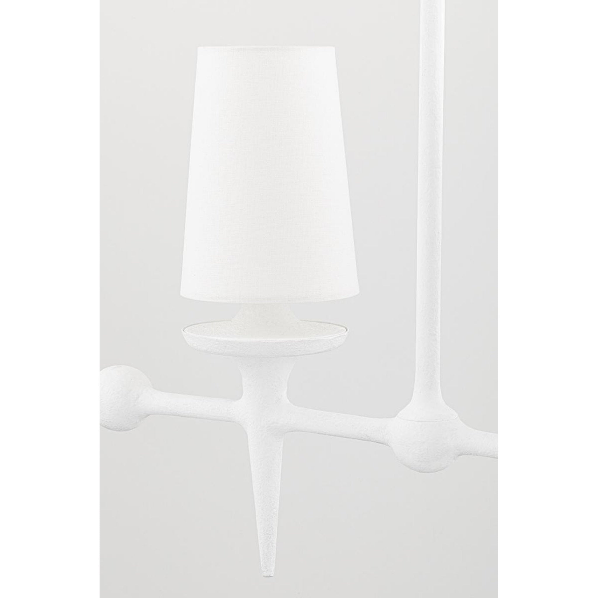 Torch 2-Light Wall Sconce in White Plaster 13.5W x 15.5H