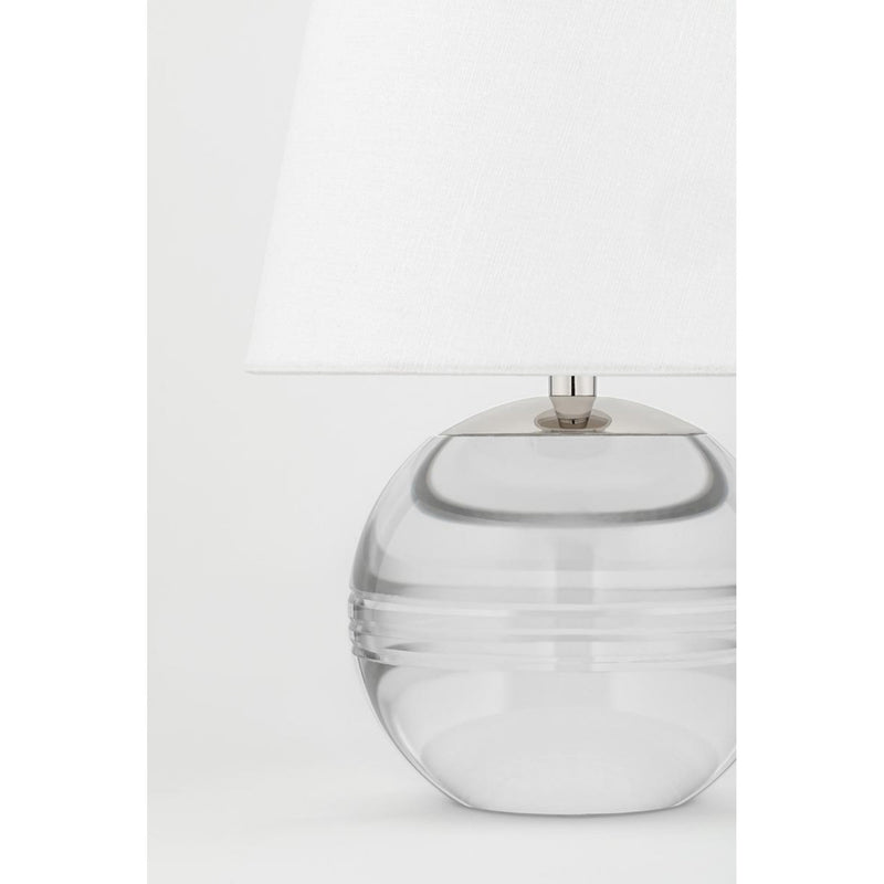 Nicole 1 Light Table Lamp in Polished Nickel