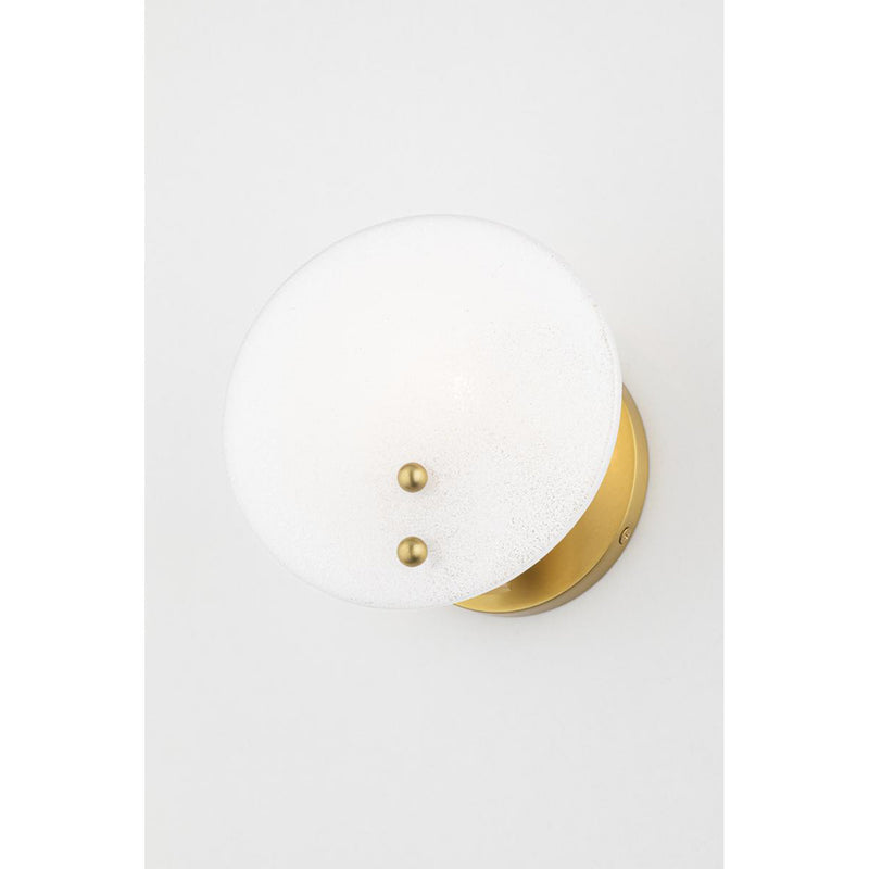 Giselle 1 Light Wall Sconce in Aged Brass