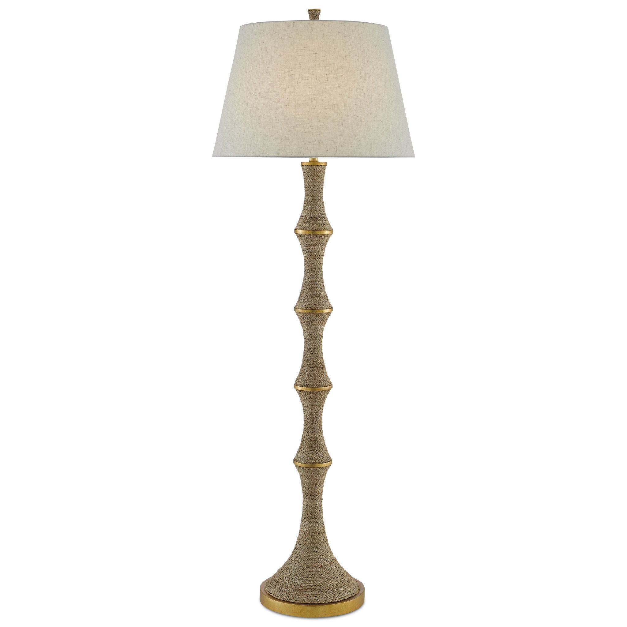 Bourgeon Floor Lamp - Natural/Dark Contemporary Gold Leaf