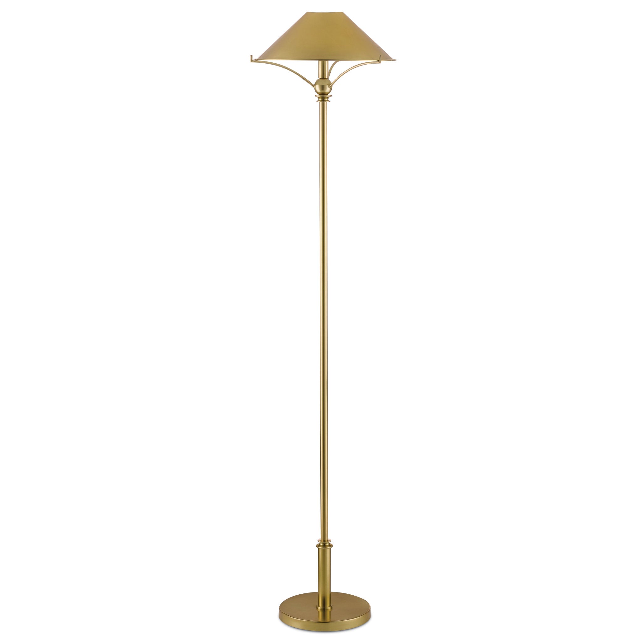 Maarla Brass Floor Lamp - Polished Brass