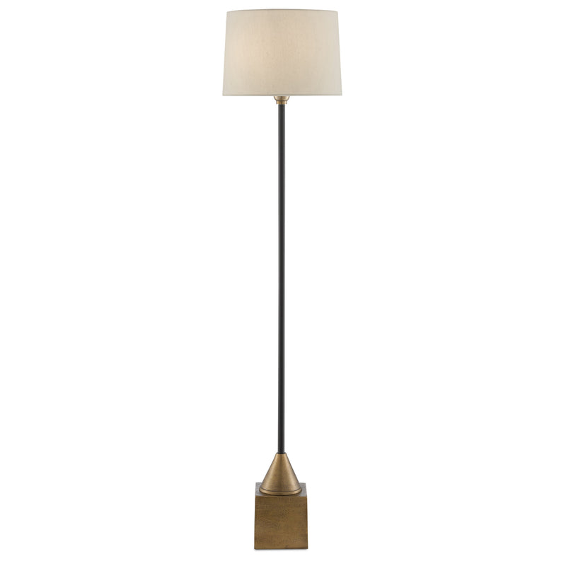 Keeler Brass Floor Lamp - Antique Brass/Black