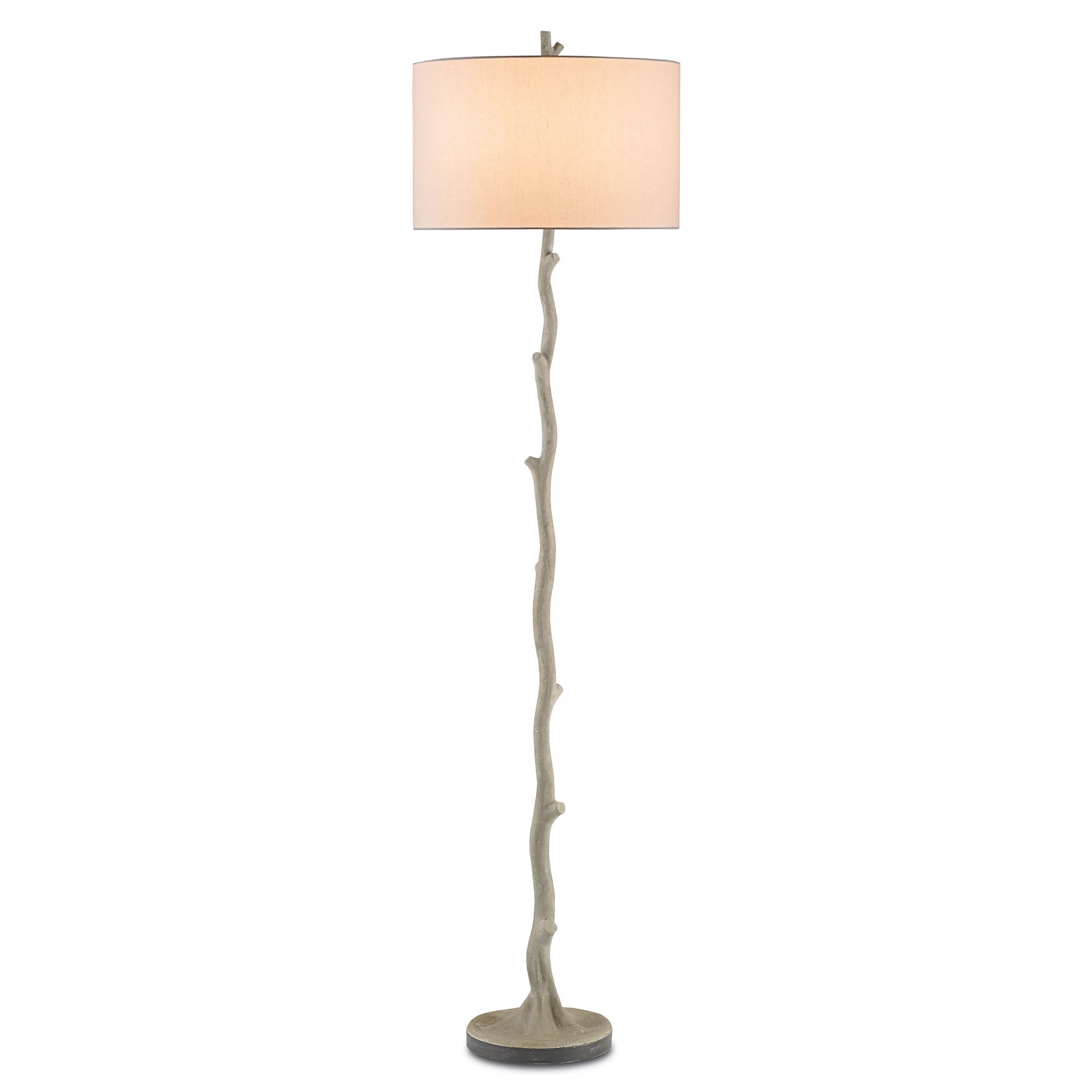 Beaujon Black Floor Lamp - Polished/Aged Steel