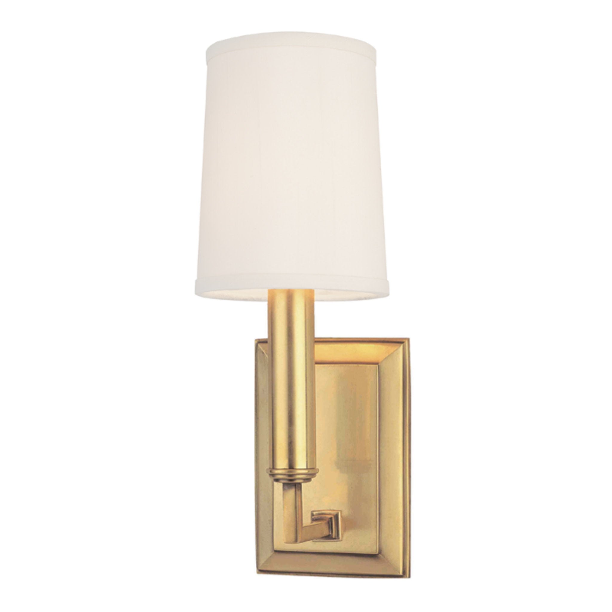Clinton 1 Light Wall Sconce in Aged Brass
