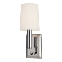 Clinton 1 Light Wall Sconce in Polished Nickel