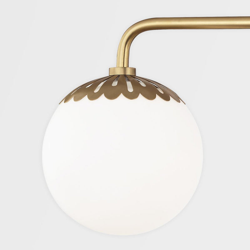 Paige 3 Light Bath and Vanity in Aged Brass