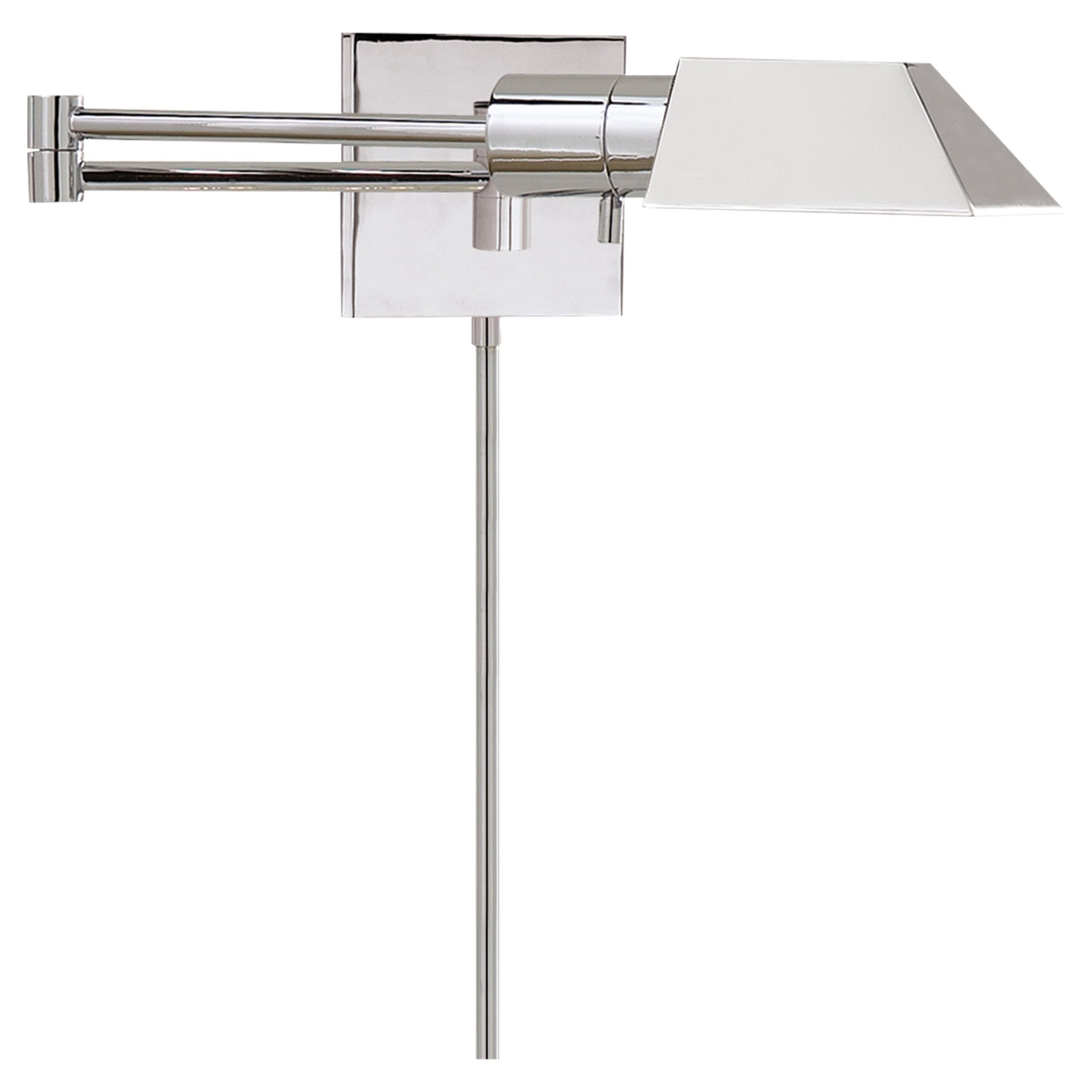 Visual Comfort Studio Swing Arm Wall Light in Polished Nickel W16" x H4.5"