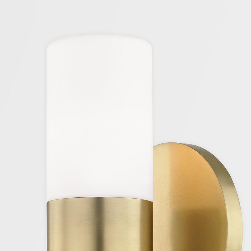 Lola 1 Light Wall Sconce in Aged Brass