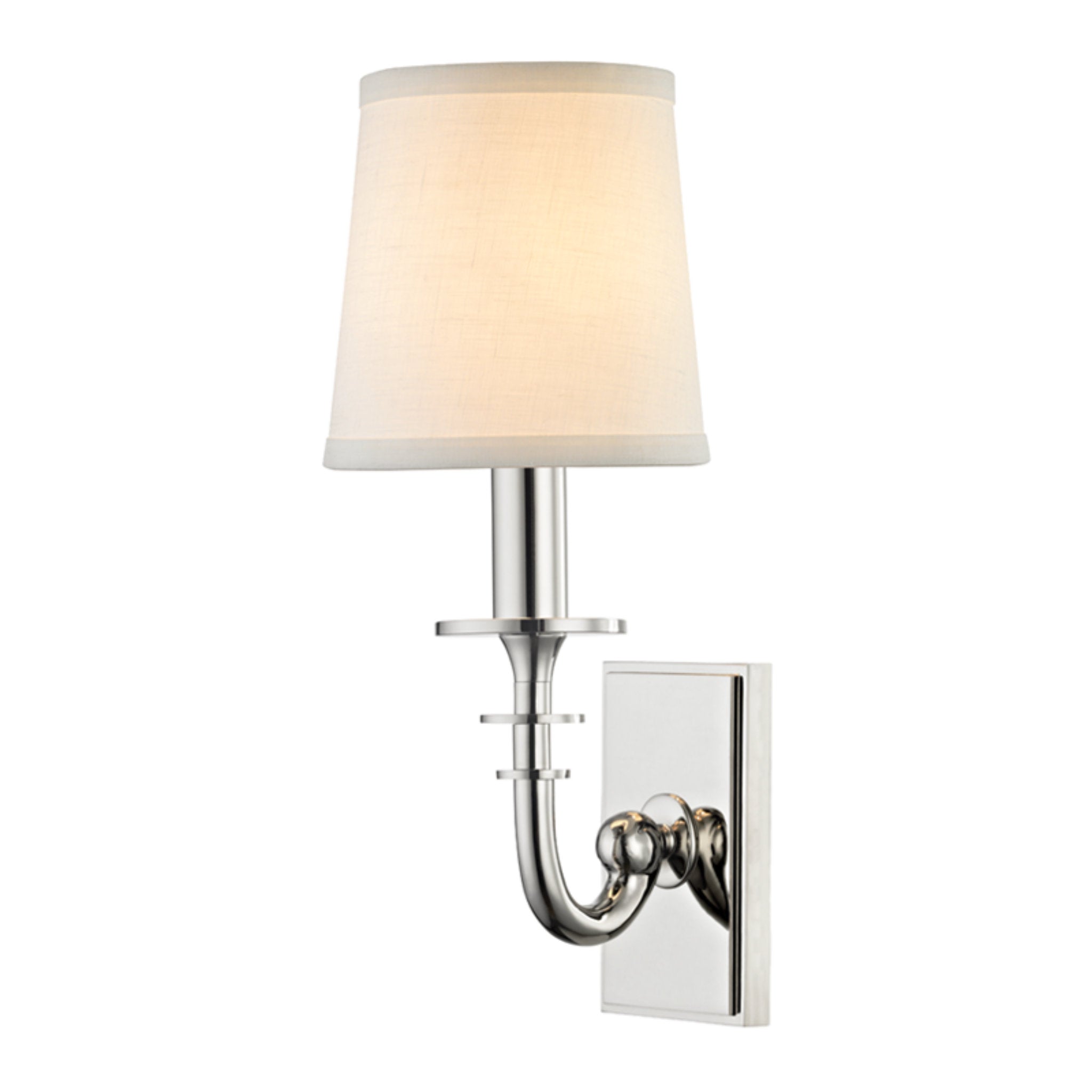 Carroll 1 Light Wall Sconce in Polished Nickel