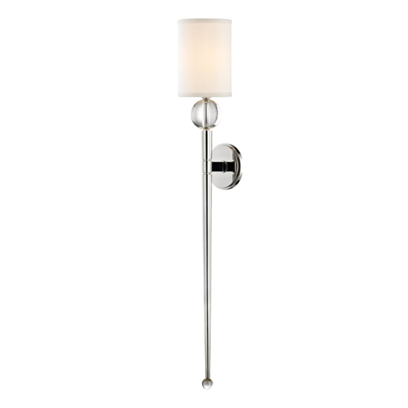 Rockland 1 Light Wall Sconce in Polished Nickel