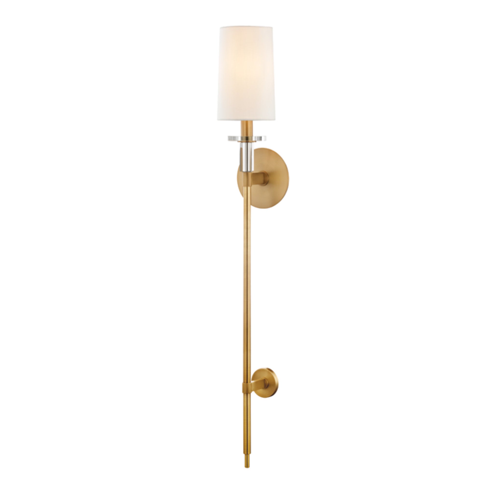 Amherst 1 Light Wall Sconce in Aged Brass