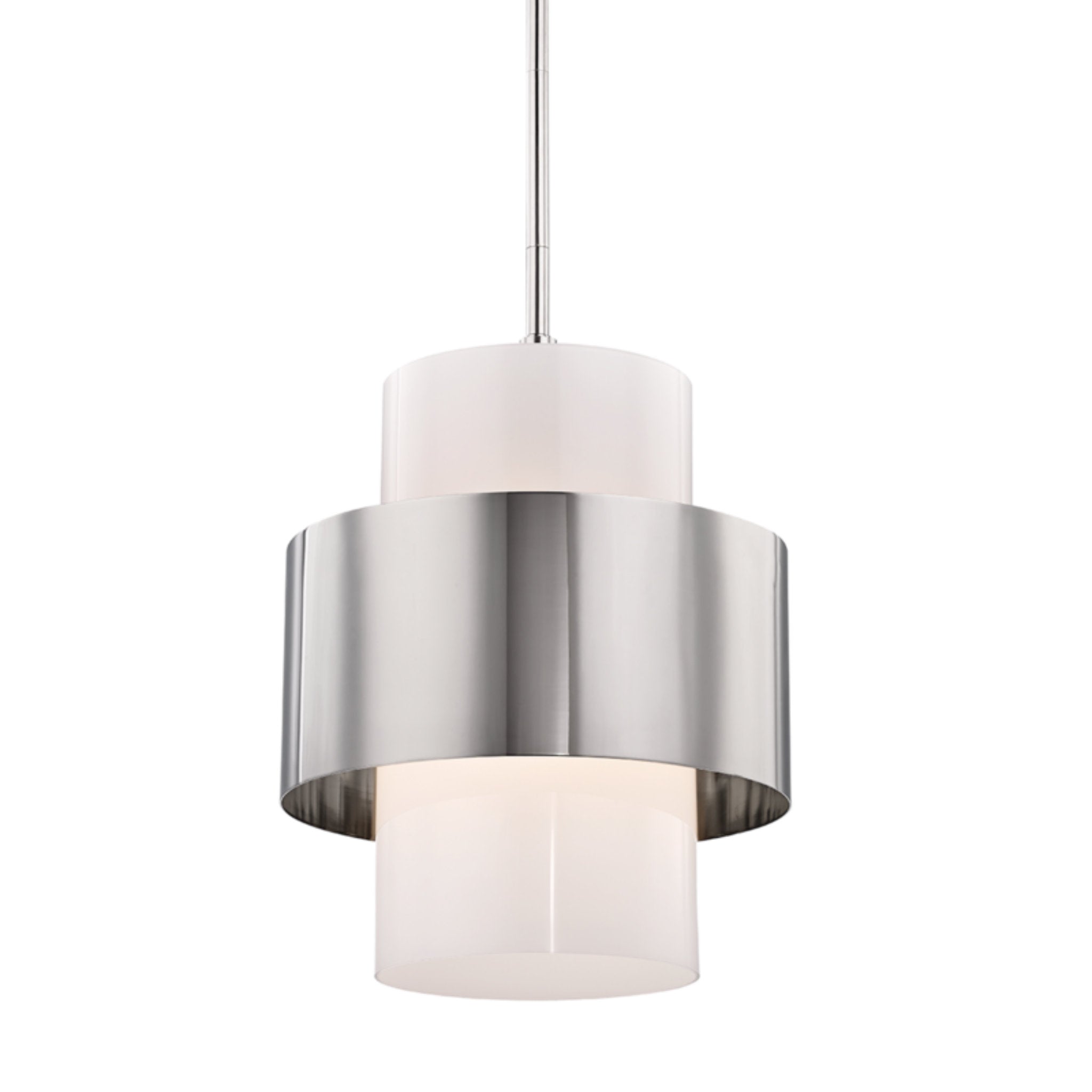 Corinth 1 Light Pendant in Polished Nickel