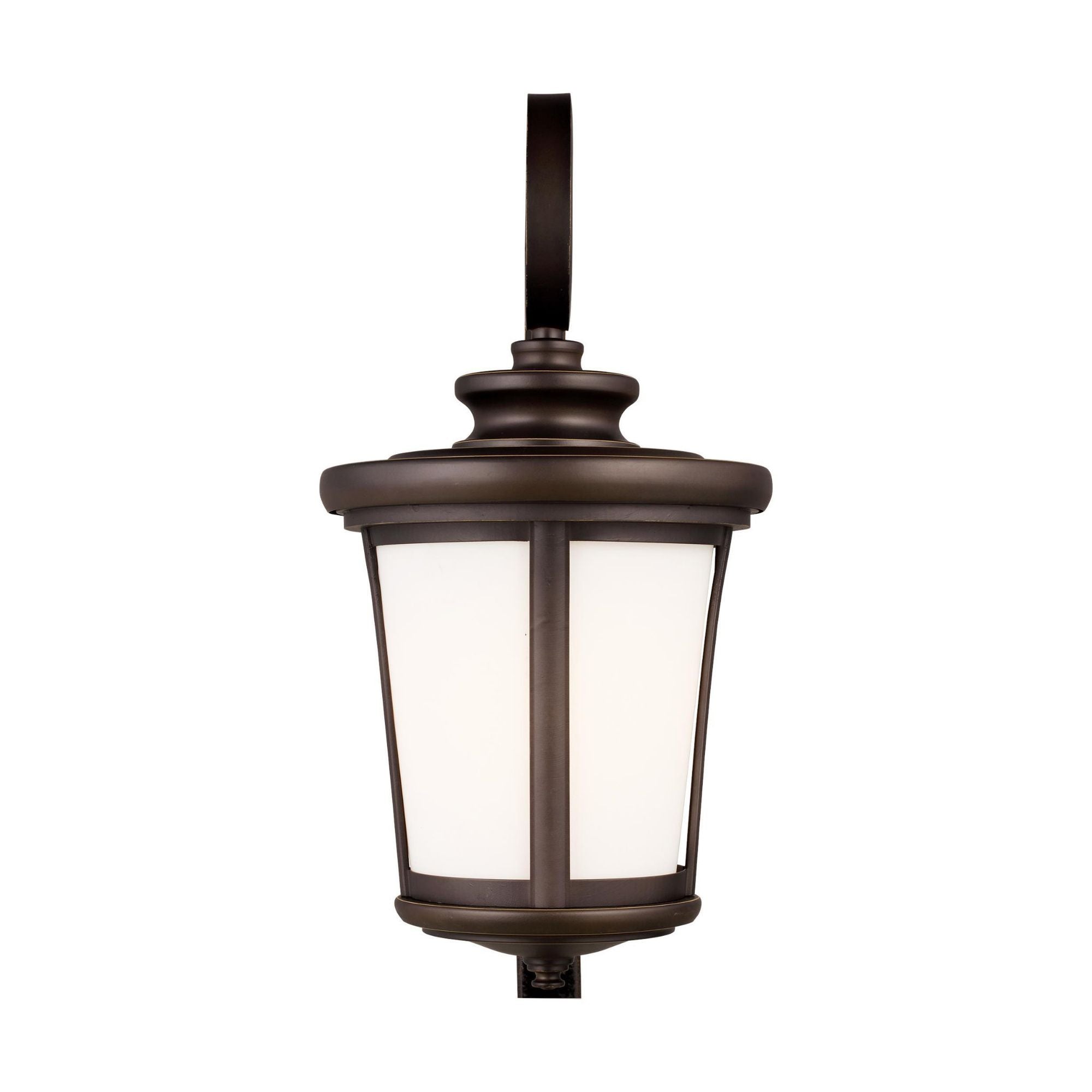 Eddington Large One Light Outdoor Wall Lantern LED Traditional Fixture 10" Width 19.875" Height Aluminum Round Cased Opal Etched Shade in Antique Bronze