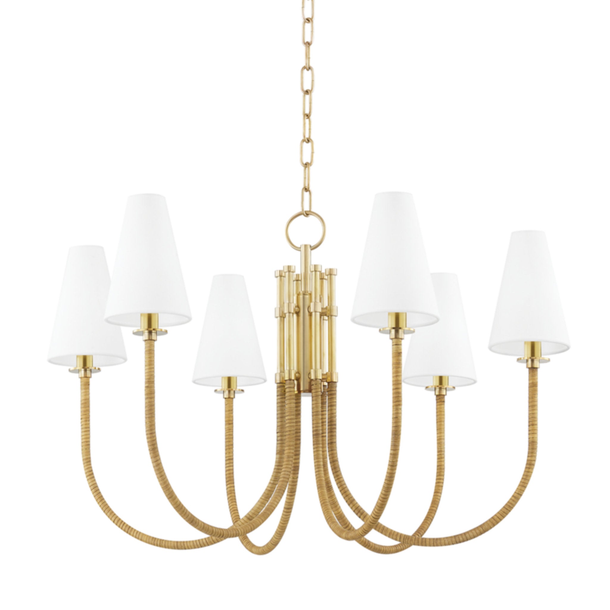 Ripley 6-Light Chandelier in  Aged Brass 31.75L x 31.75W x 20.25H