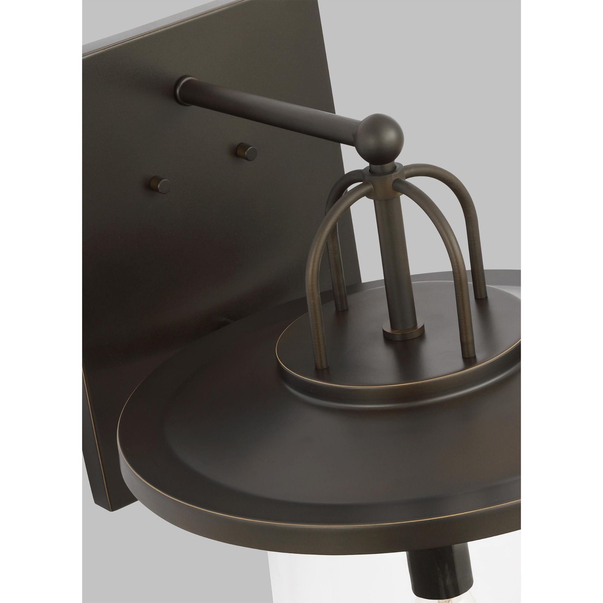Tybee Extra Large One Light Outdoor Wall Lantern Casual Fixture 12" Width 22.25" Height Aluminum Round Clear Shade in Antique Bronze