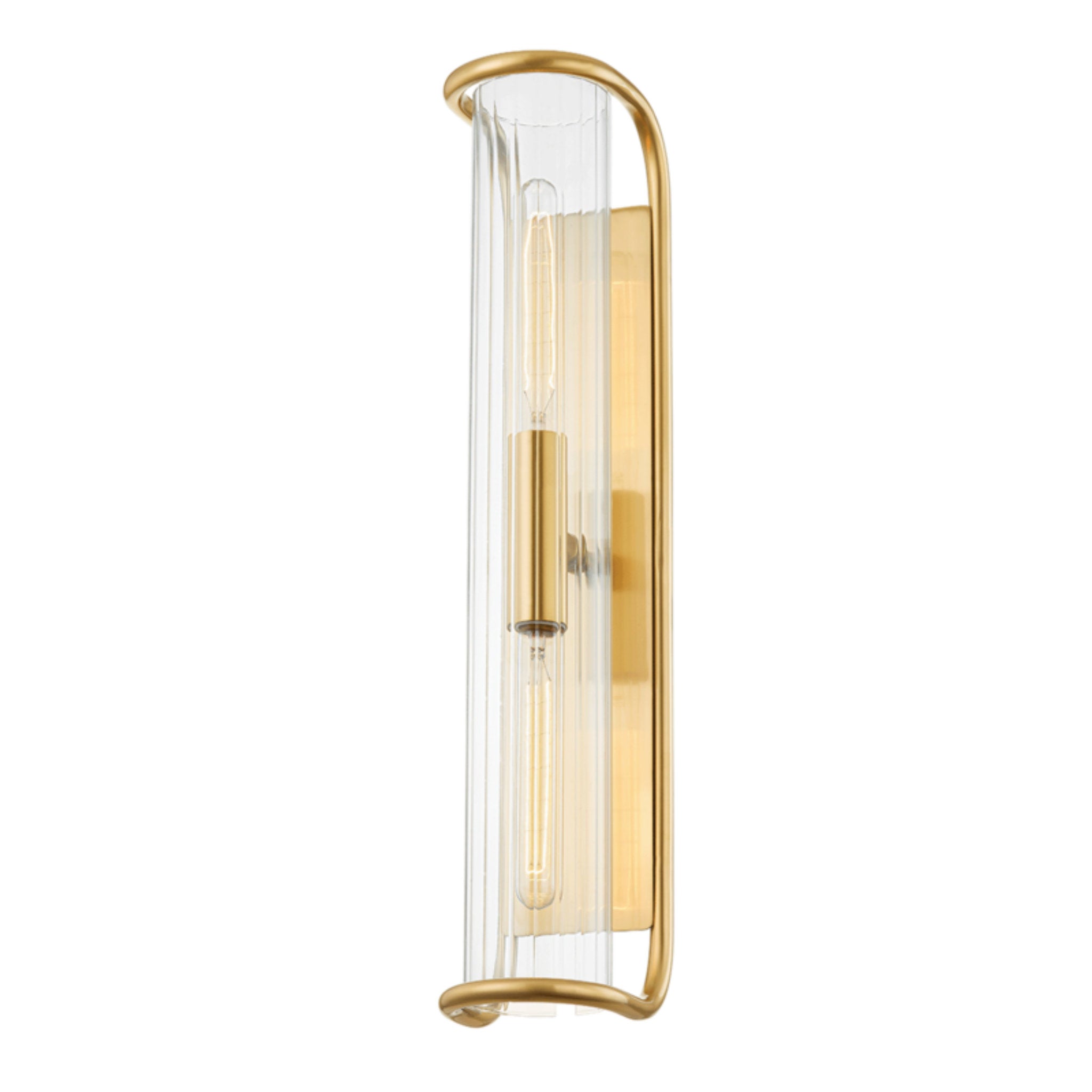 Fillmore 2 Light Wall Sconce in Aged Brass