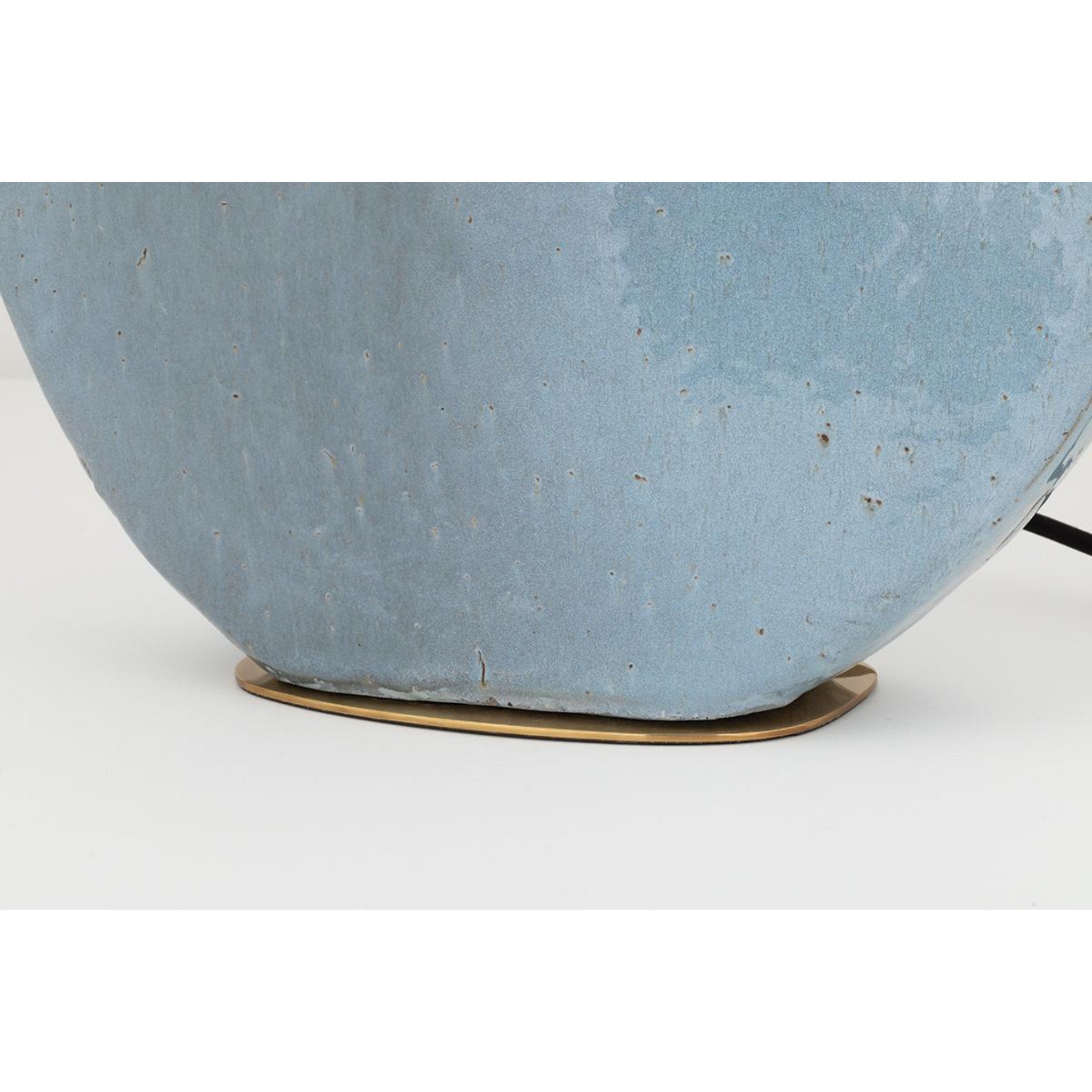 Kimball 1-Light Table Lamp in  Aged Brass/Gray 11L x 11W x 29H