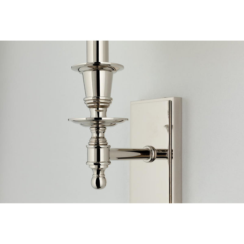 Ludlow 2 Light Wall Sconce in Aged Brass