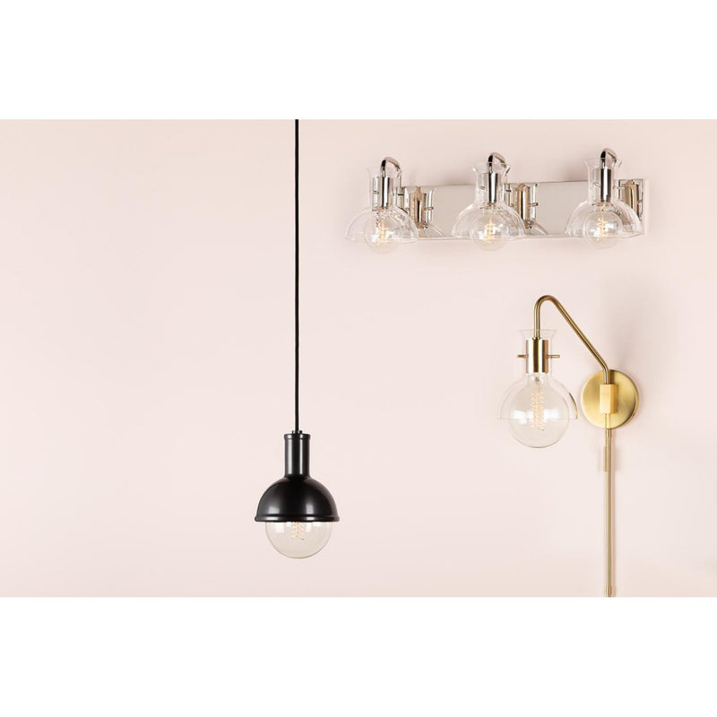 Riley 1 Light Plug-in Sconce in Polished Nickel