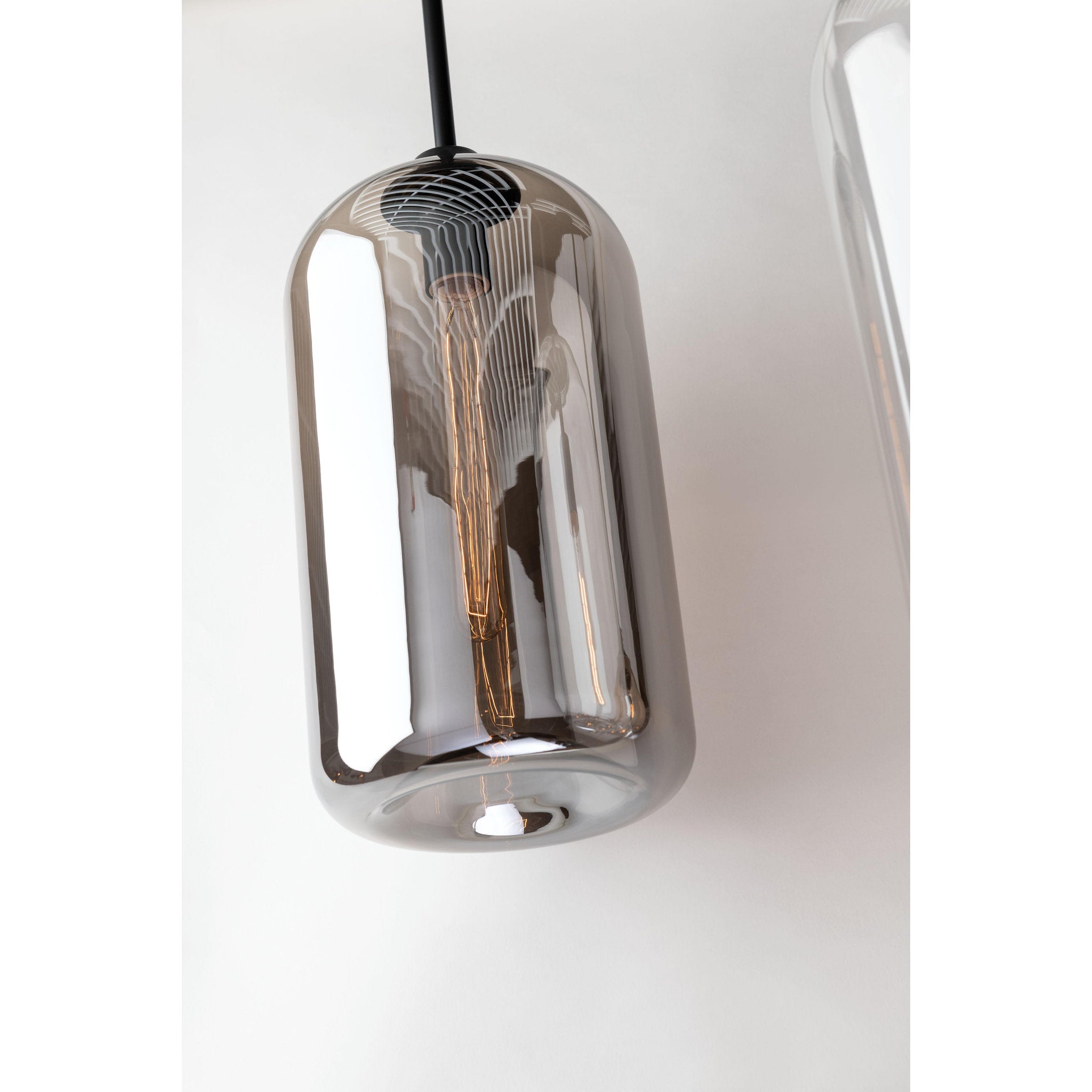 District 1-Light Pendant in Soft Black 8W x 15.75H (F5571-SBK)