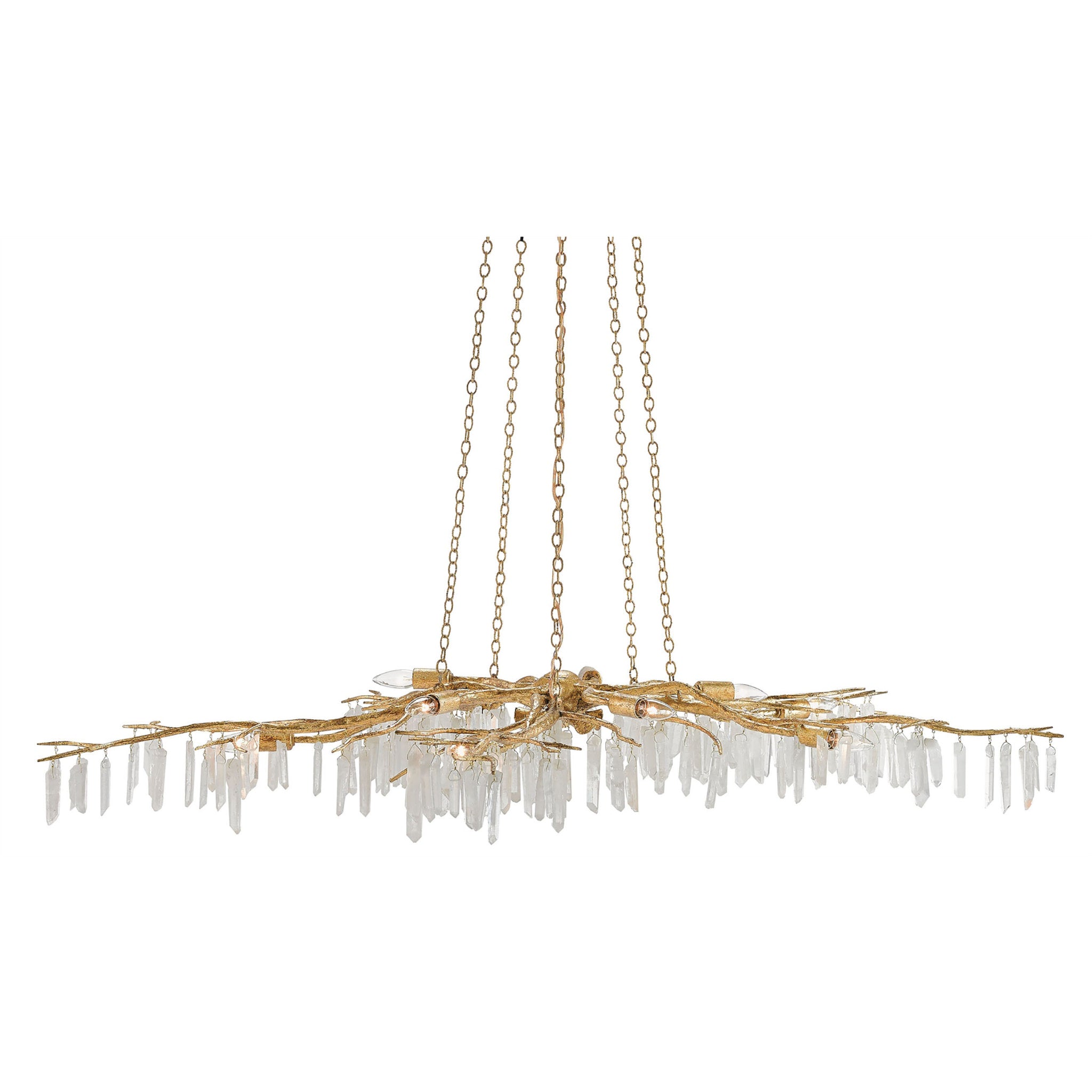 Forest Light Gold Chandelier - Washed Lucerne Gold/Natural