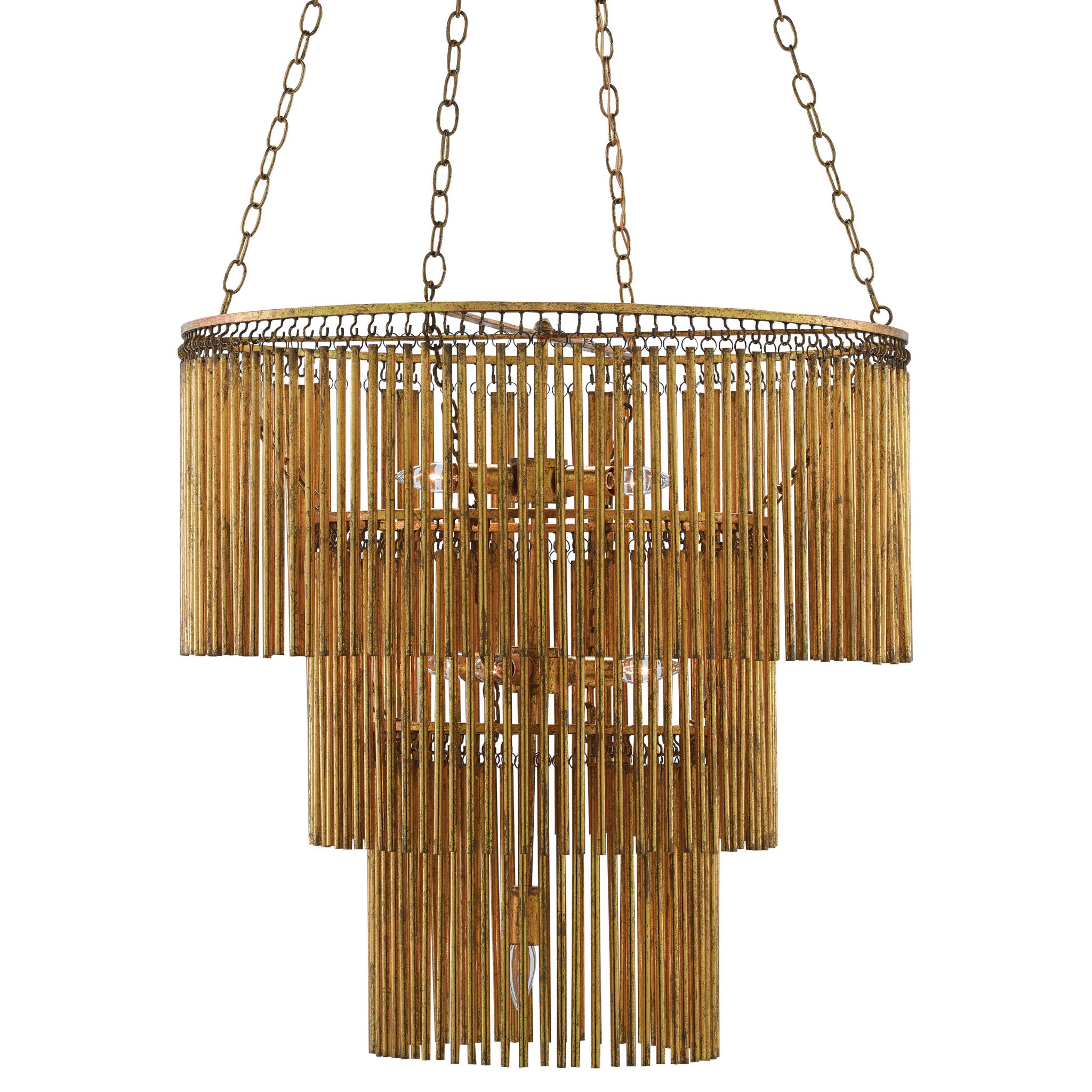 Mantra Gold Chandelier - Gold Leaf