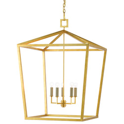 Denison Grande Gold Lantern - Contemporary Gold Leaf