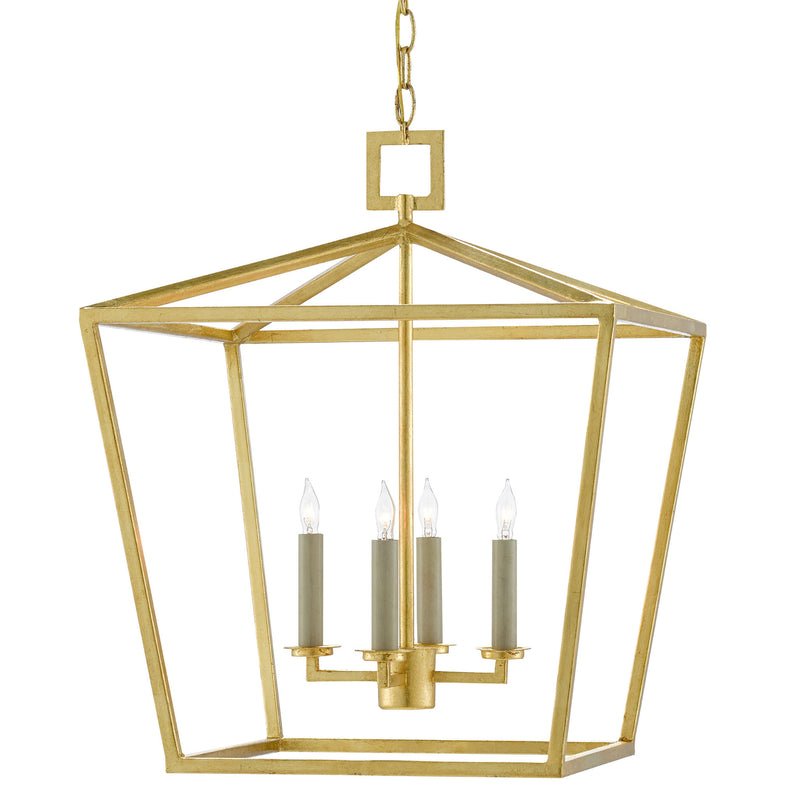 Denison Medium Gold Lantern - Contemporary Gold Leaf