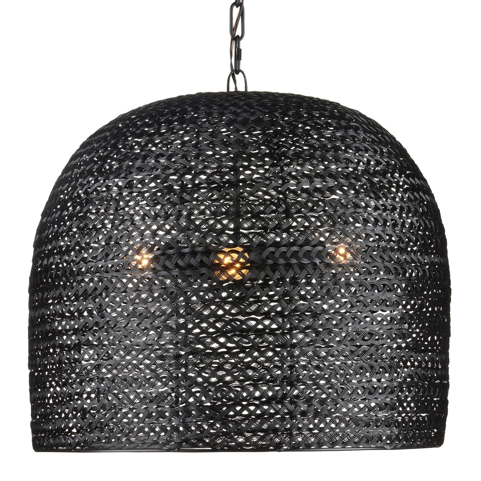 Piero Medium Black Chandelier - Satin Black
