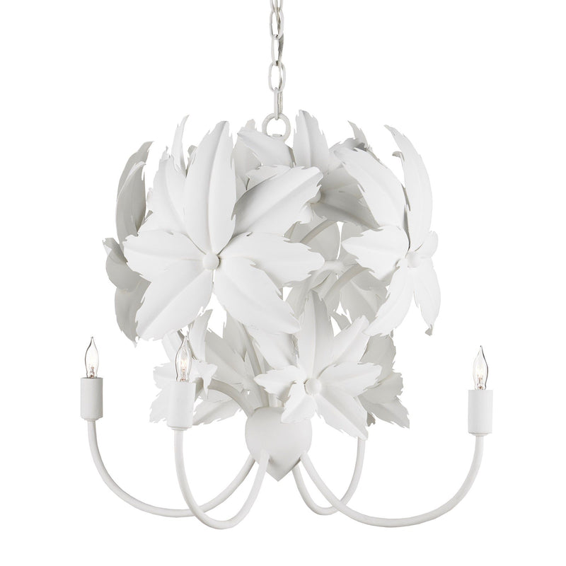Sweetbriar White Chandelier - Gesso White/Painted Gesso White