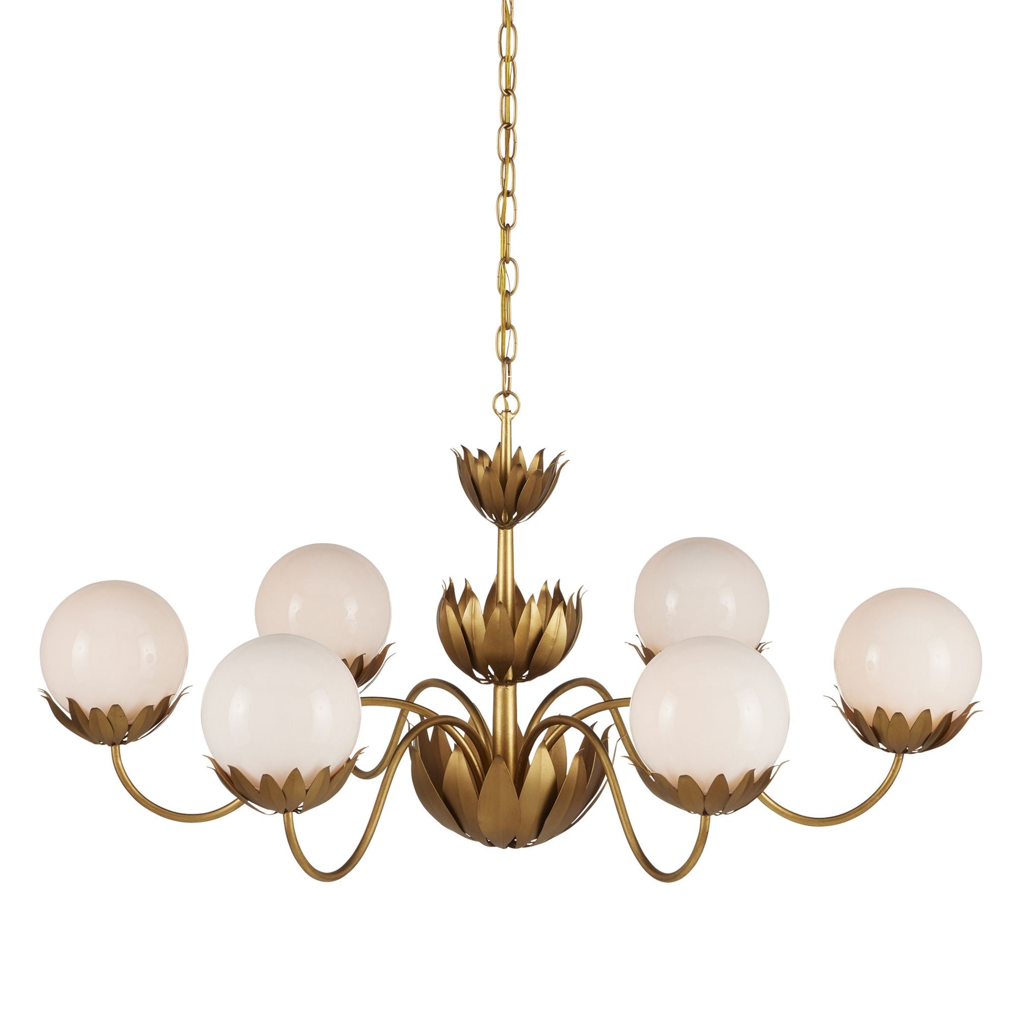Mirasole Gold Chandelier - Contemporary Gold Leaf/Gold/White