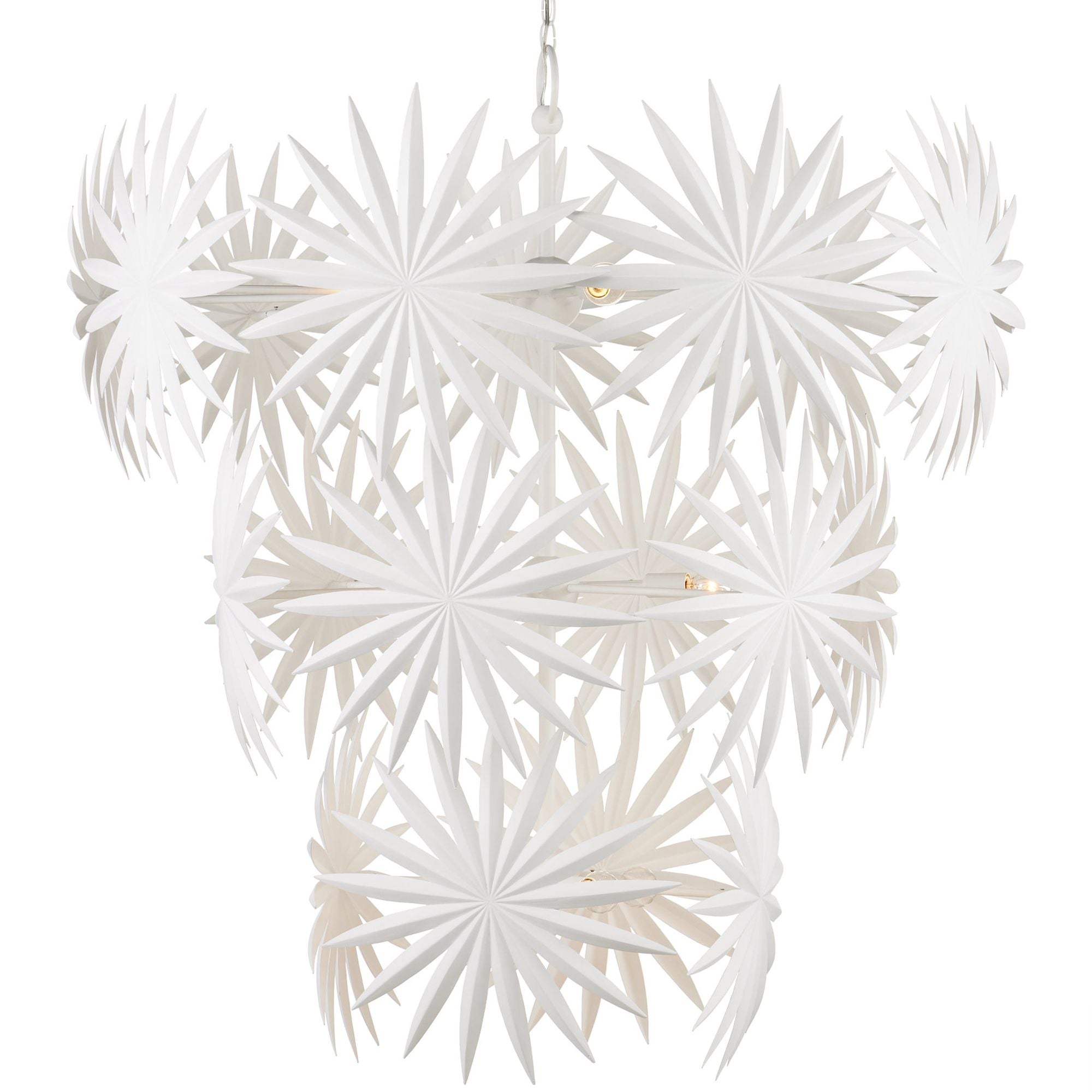 Bismarkia Large White Chandelier - Gesso White