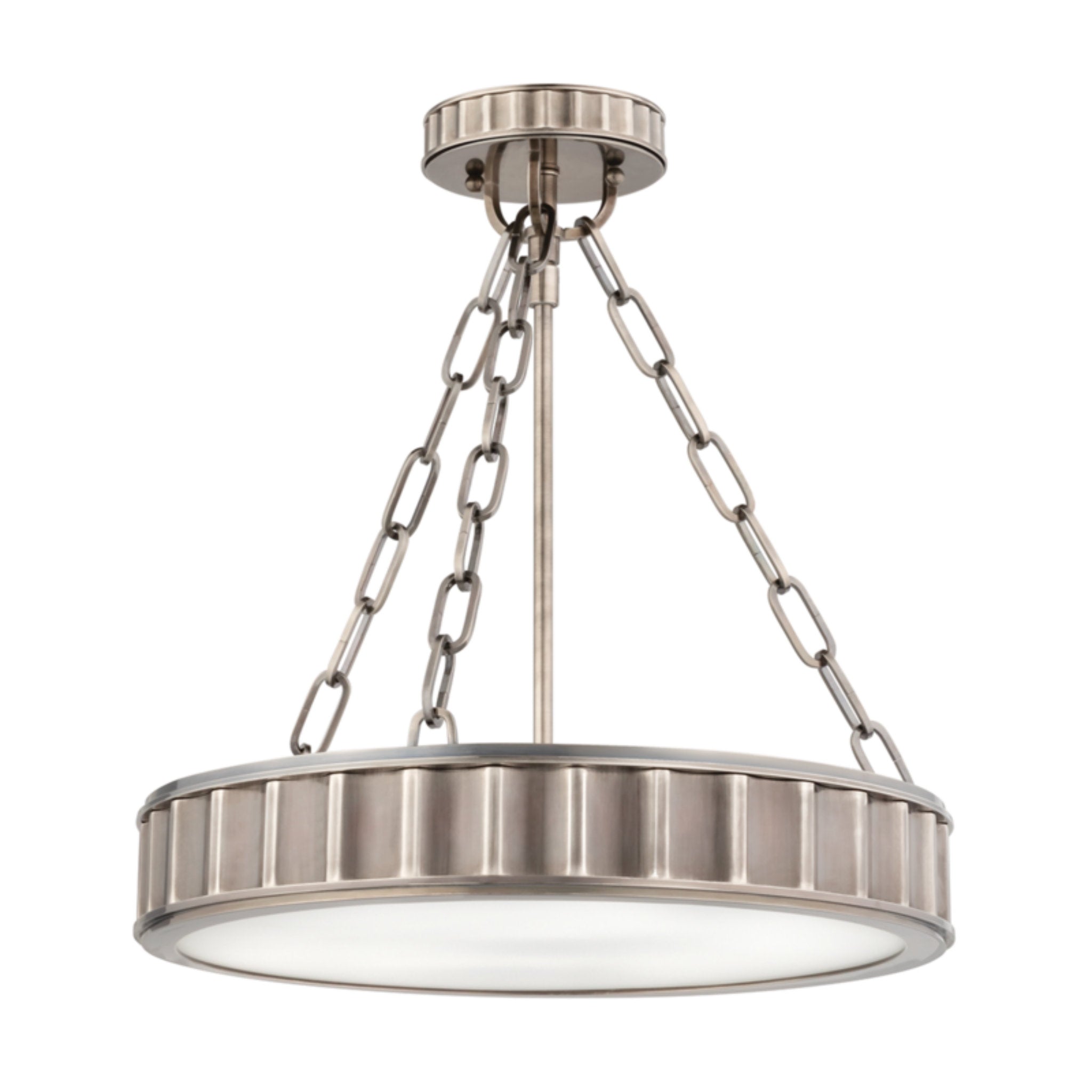 Middlebury 3-Light Semi Flush in Historic Nickel 15.75W x 16.5H