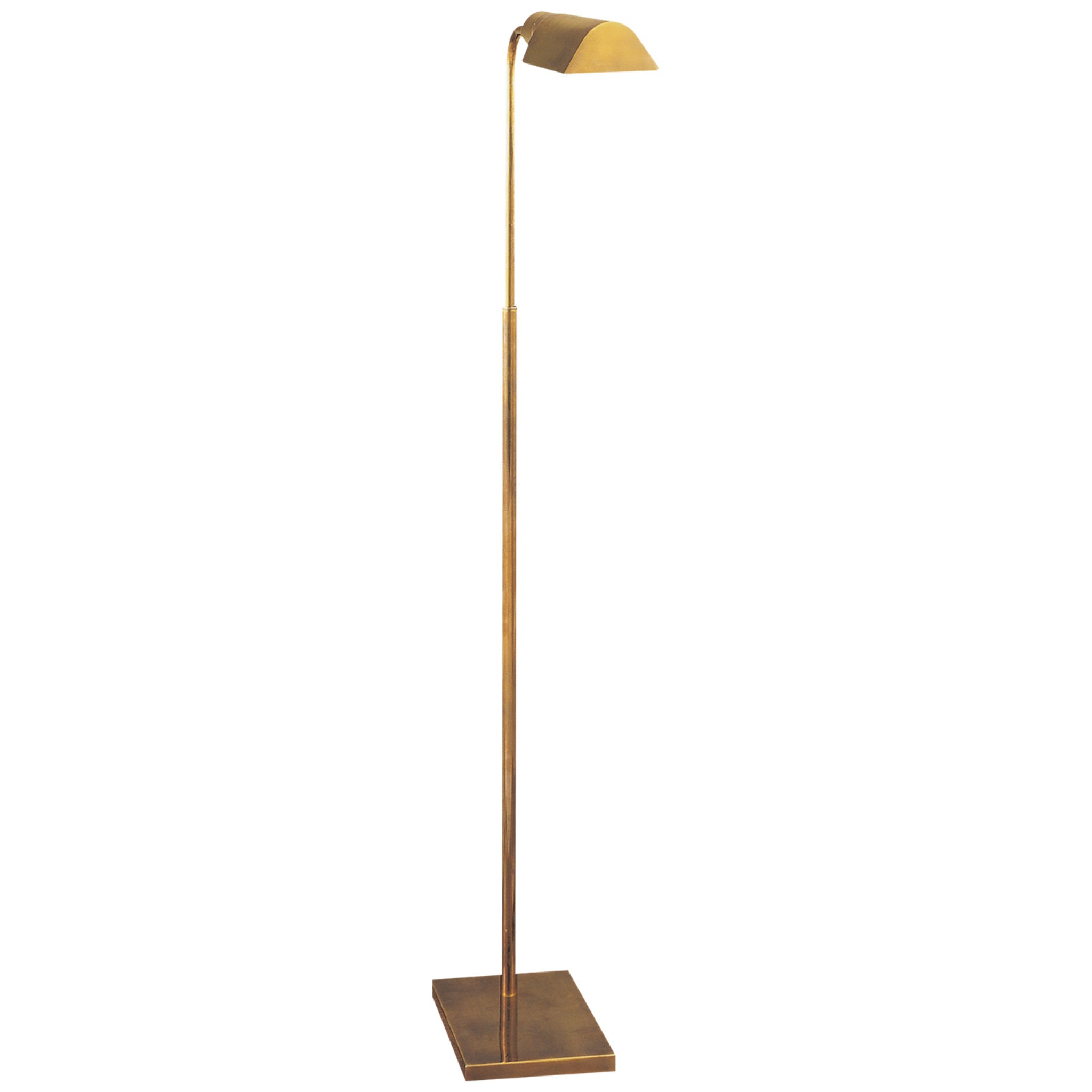Visual Comfort Studio Adjustable Floor Lamp in Hand-Rubbed Antique Brass