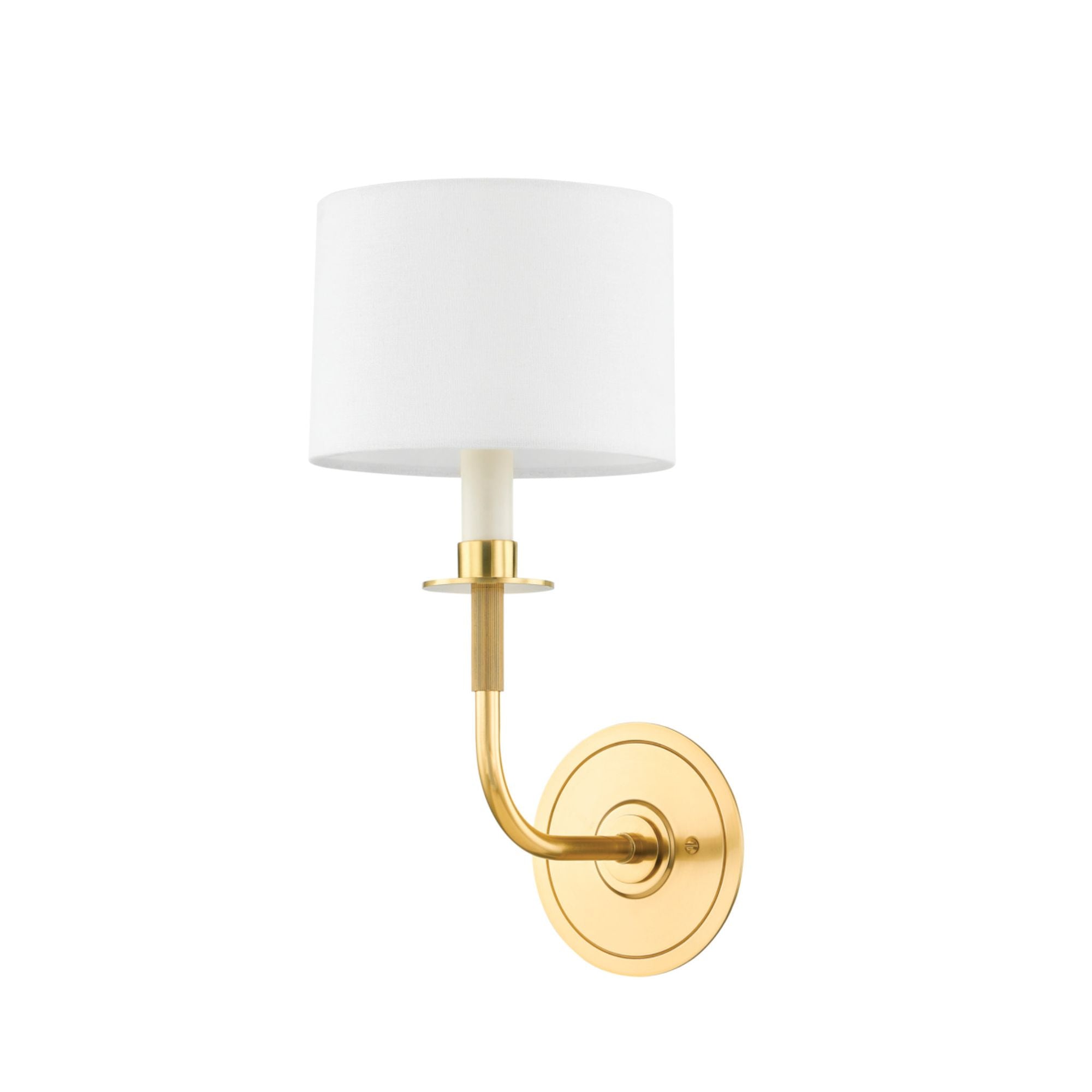 Paramus 1-Light Wall Sconce in Aged Brass 7W x 14.5H