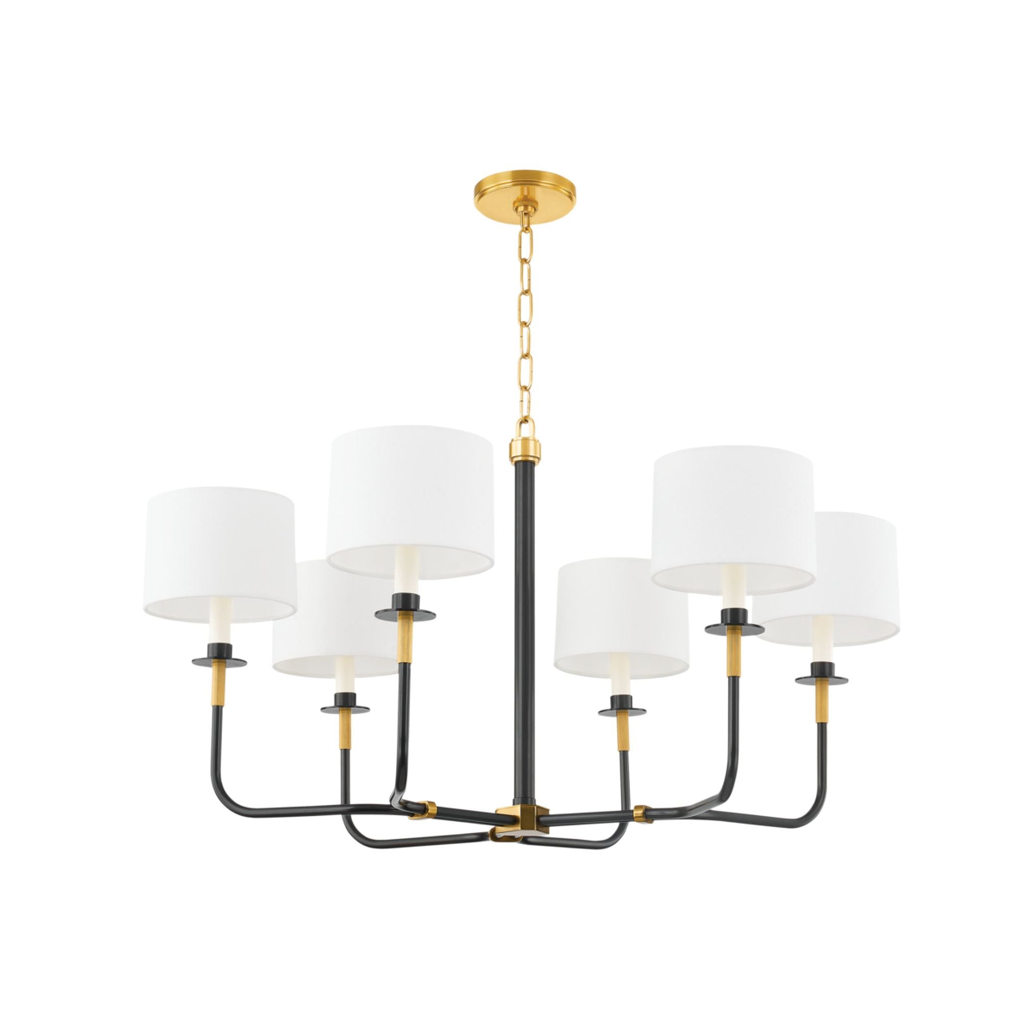 Paramus 6-Light Chandelier in Aged Brass/Old Bronze 36W x 20H
