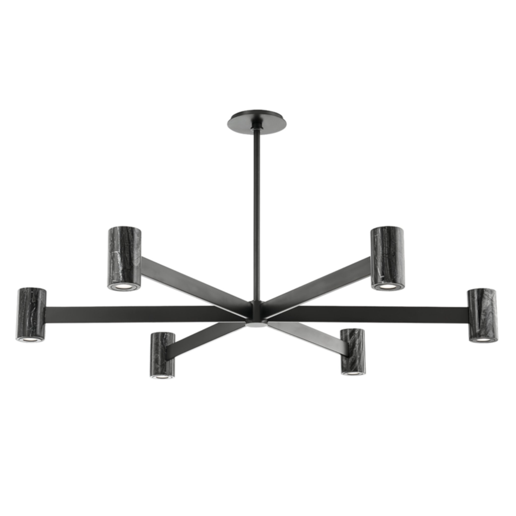 Predock 6-Light Chandelier in Black Brass 45W x 4.75H