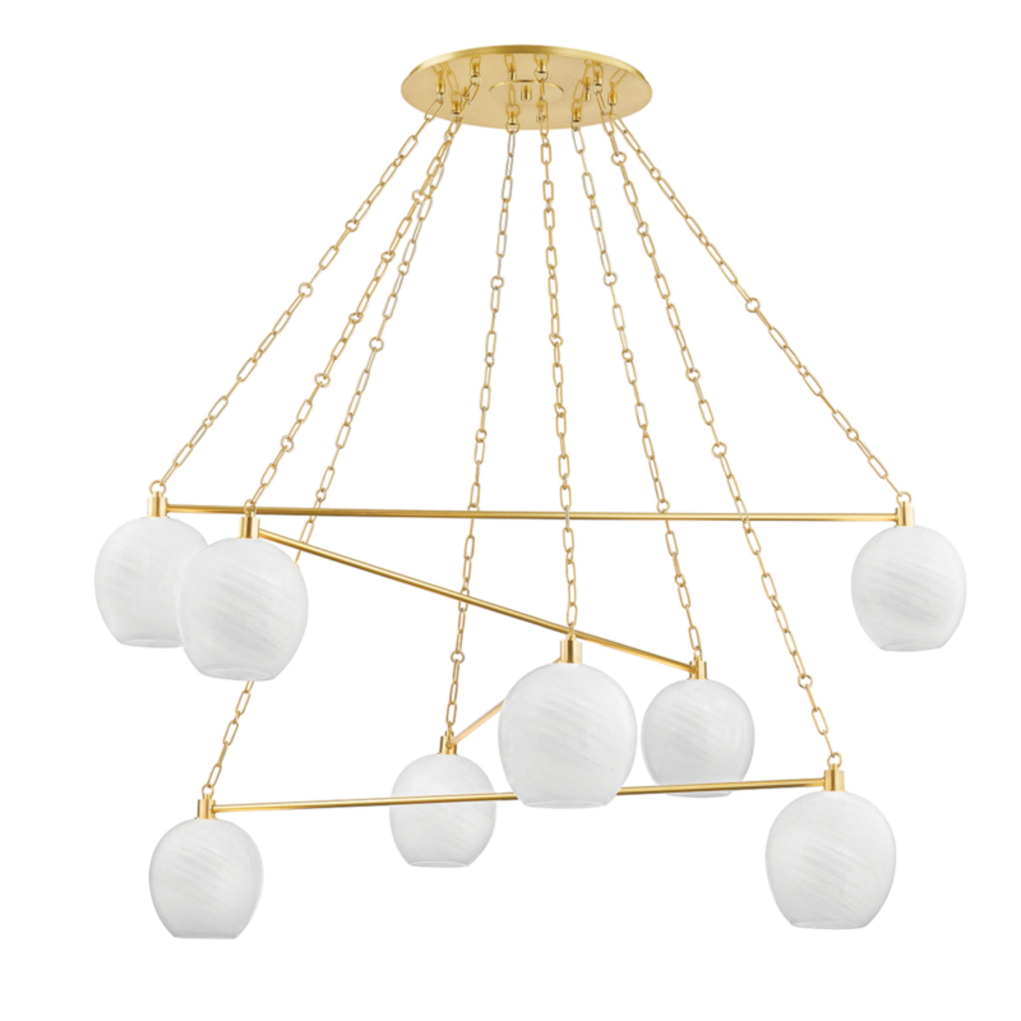 Asbury Park 8-Light Chandelier in  Aged Brass 54.5L x 54.5W x 26.25H