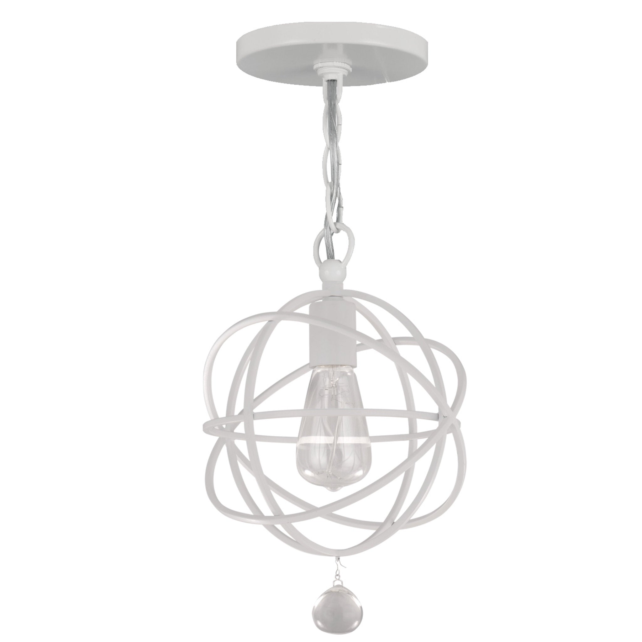 Solaris 9'' Wet White Pendant White 9"W x 14"H x 9"D