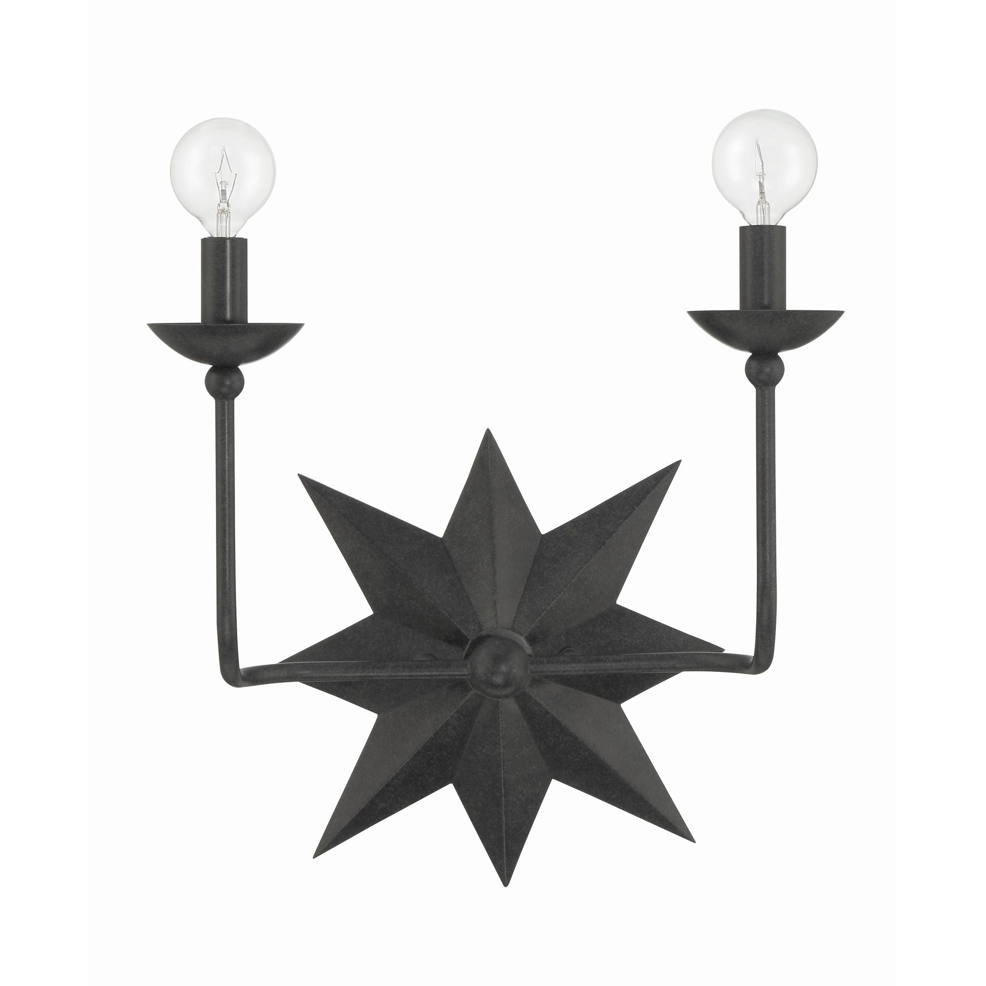Astro 2 Light Black Sconce 13"W x 15.25"H x 6"D