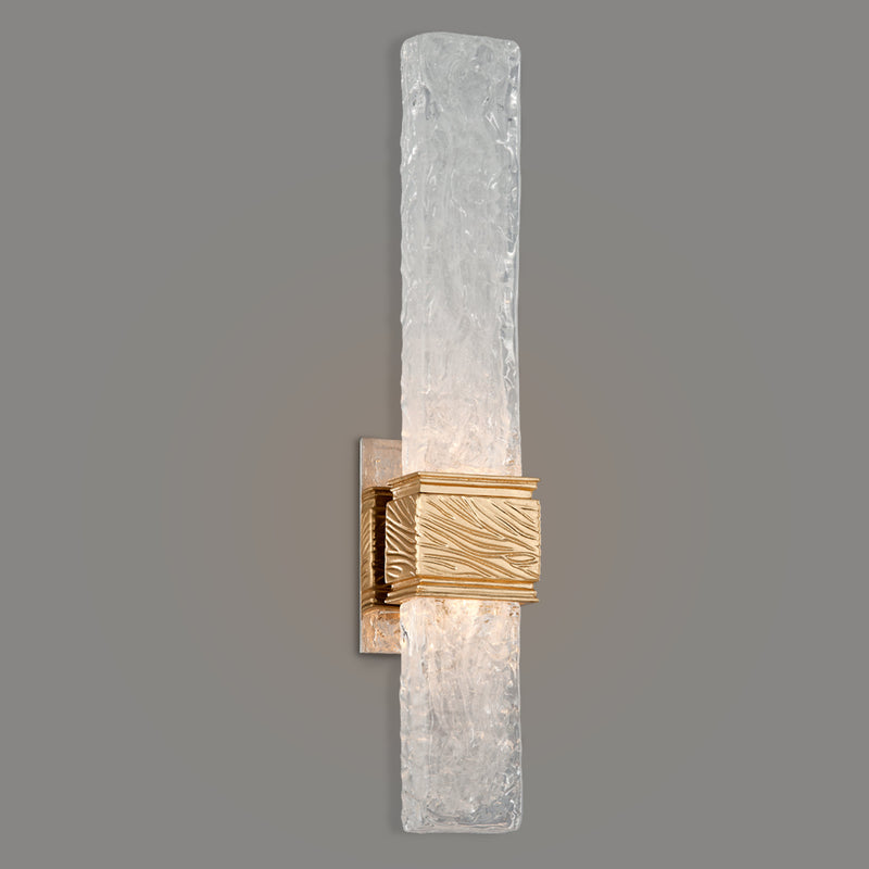 Freeze 2 Light Wall Sconce in Gold Leaf