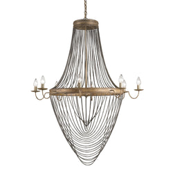 Lucien Chandelier - French Gold Leaf/Iron