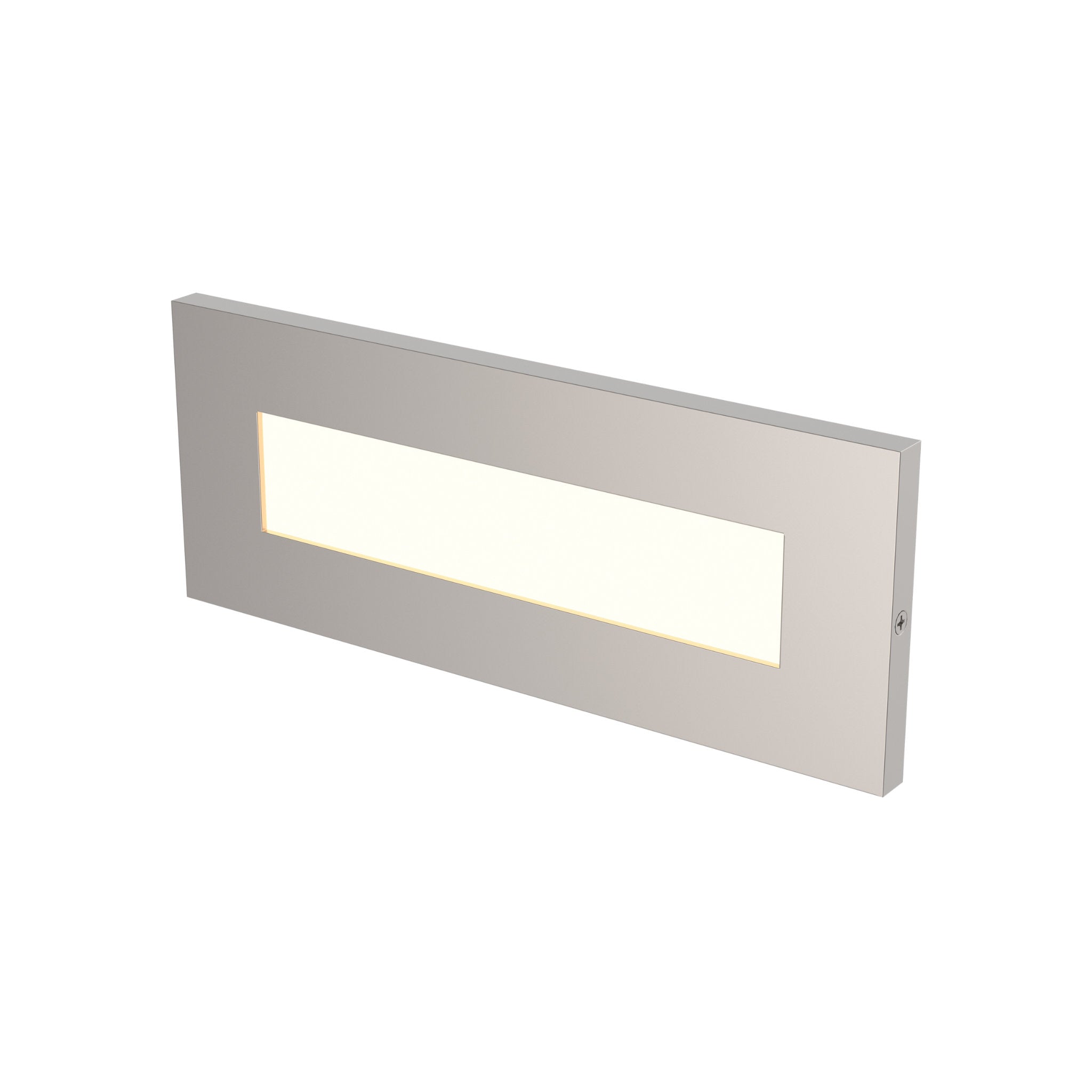 Vitra LED Brick Light Transitional Landscape Fixture 3.3125" Height in Satin Nickel