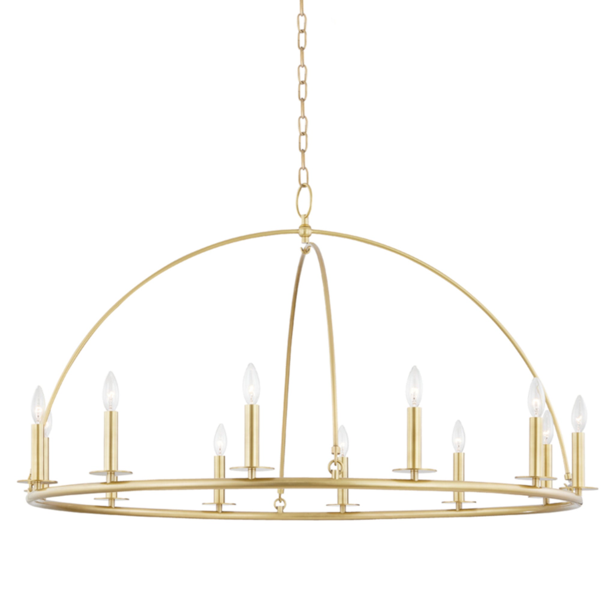 Howell 12-Light Chandelier in  Aged Brass 47L x 47W x 26.5H