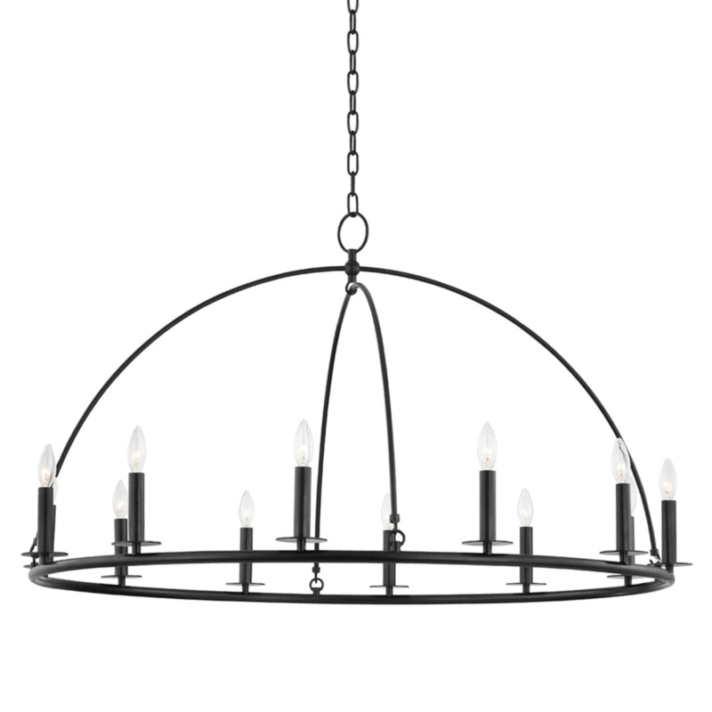 Howell 12 Light Chandelier in Aged Iron