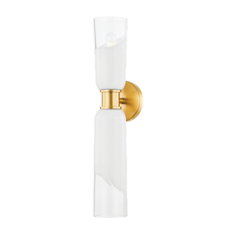 Wasson 2 Light Wall Sconce in Aged Brass