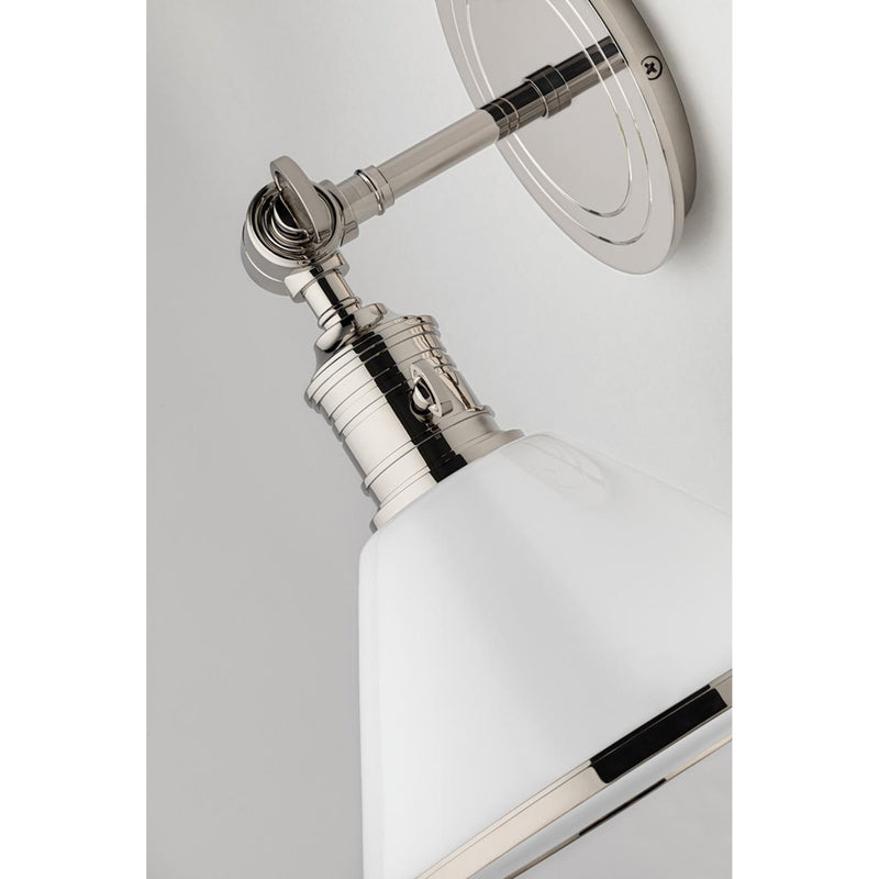 Garden City 1 Light Wall Sconce in Polished Nickel