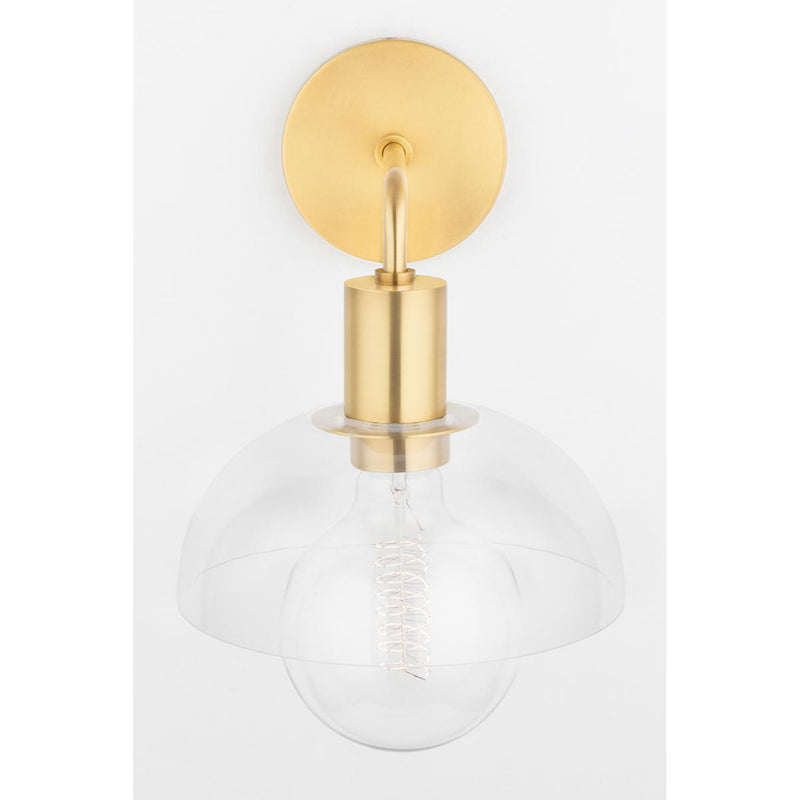 Kyla 1 Light Bath and Vanity in Aged Brass