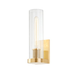 Porter 1 Light Wall Sconce in Aged Brass